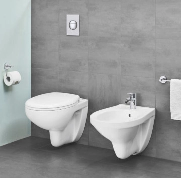 Конзолна тоалетна чиния Bau Ceramic бяла GROHE